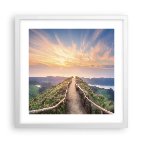 Affiche dans un cadre blanc - Poster - Proche du ciel - 40x40 cm