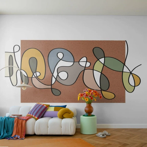 Papier Peint Photo Premium Canvas - Une abstraction qui mérite le sourire - Moderne, Abstraction, Morceau - 200x140 cm