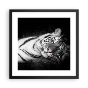Affiche dans un cadre noir - Poster - Sauvagerie et paix - 40x40 cm