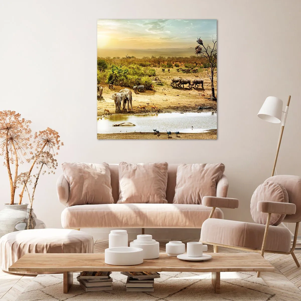 Impression sur toile - Image sur toile - "Et d'Eden coulait une rivière..." - 30x30 cm