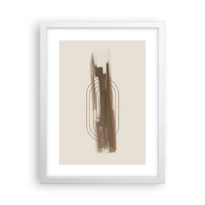 Affiche dans un cadre blanc - Poster - Parfum de gris - 30x40 cm