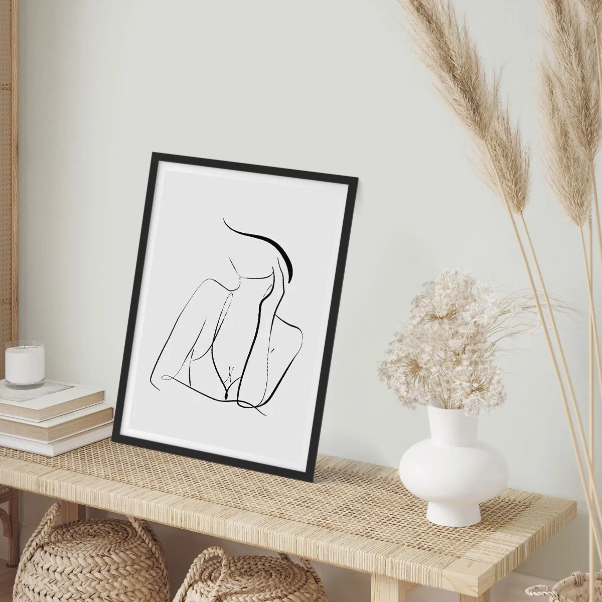 Affiche dans un cadre noir - Poster - Sur les vague d'un rêve - 30x40 cm