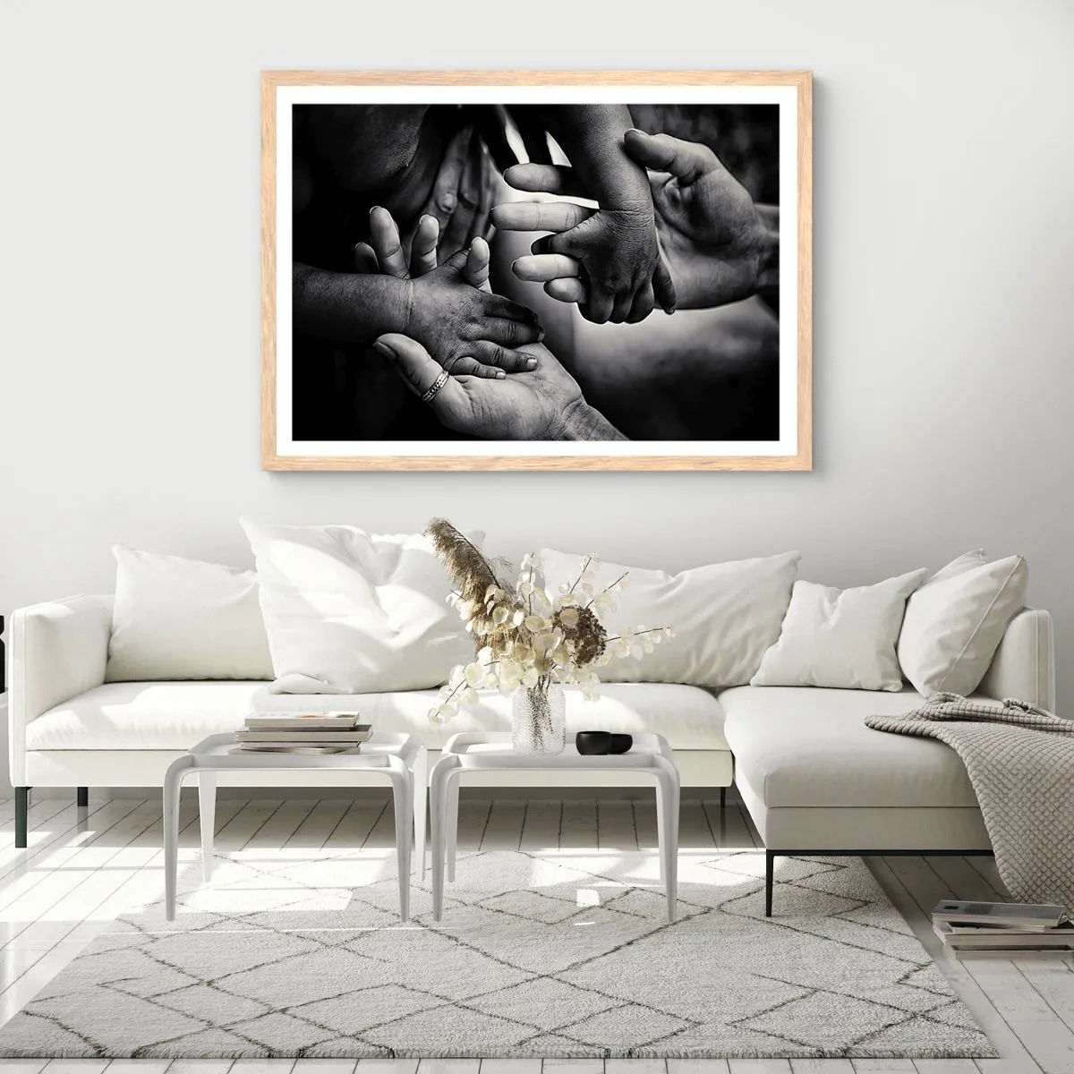 Affiche dans un chêne clair - Poster - Être humain - 40x30 cm