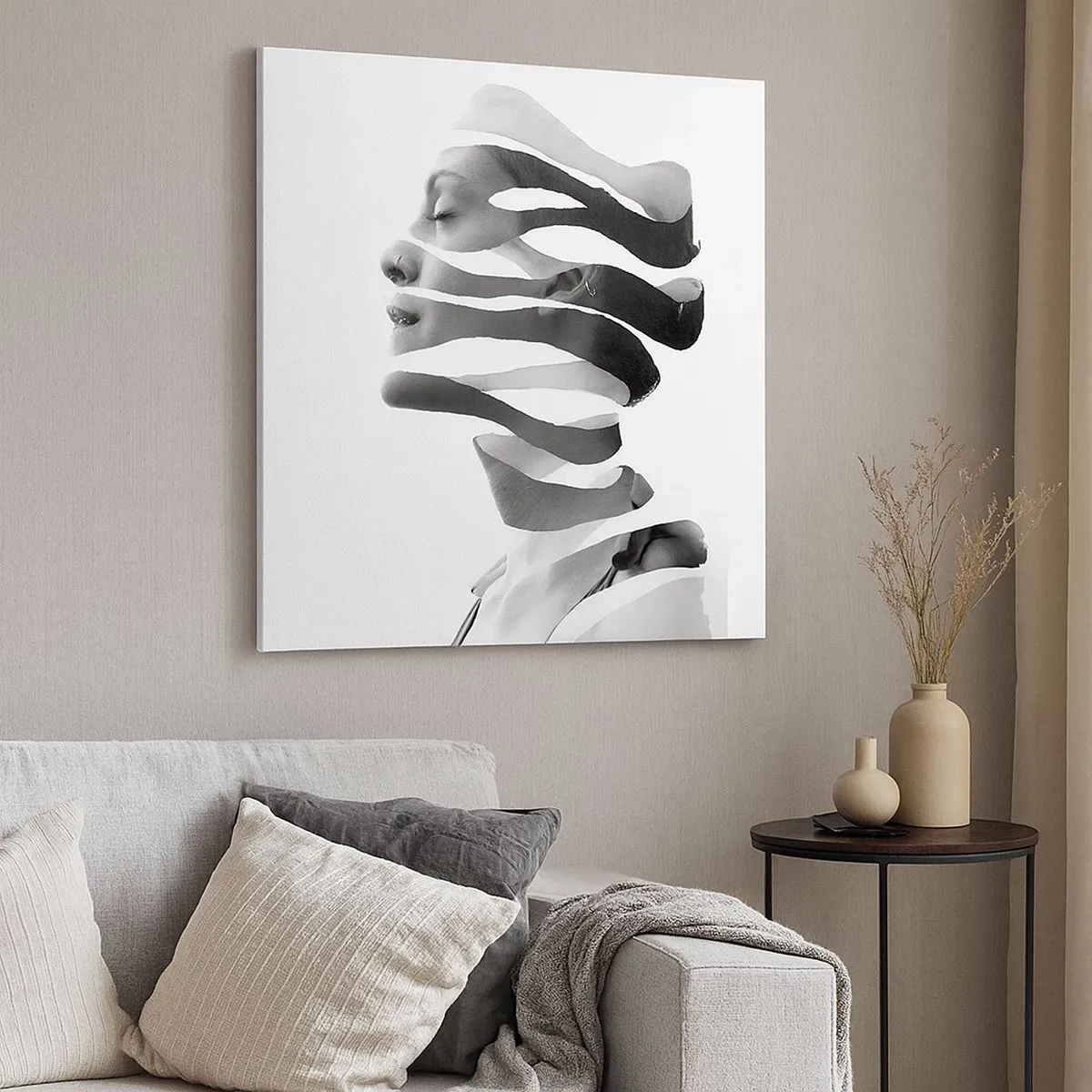 Impression sur toile - Image sur toile - Portrait surréaliste - 30x30 cm