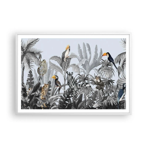 Affiche dans un cadre blanc - Poster - Conte de fées africain - 100x70 cm