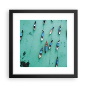 Affiche dans un cadre noir - Poster - Dans une attente jouyeuse - 30x30 cm