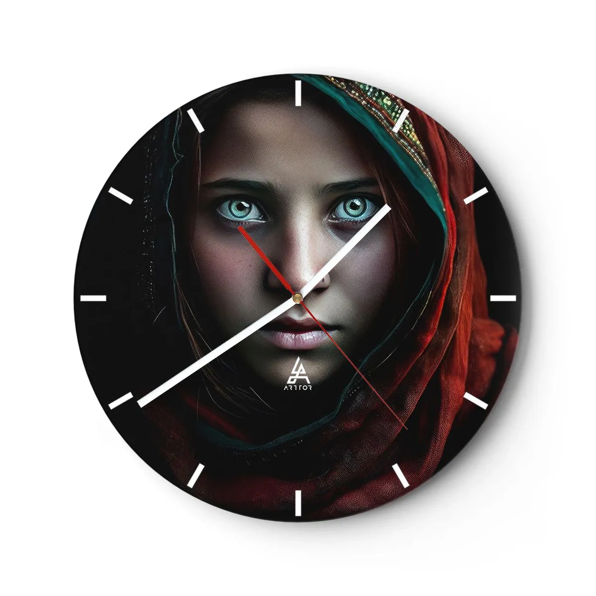 Horloge murale - Pendule murale - Princesse orientale - 40x40 cm