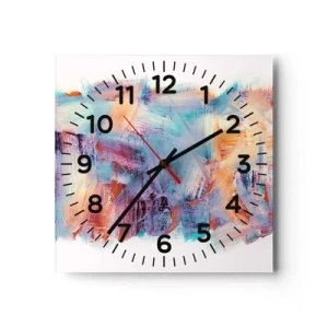Horloge murale - Pendule murale - Un désordre coloré - 40x40 cm