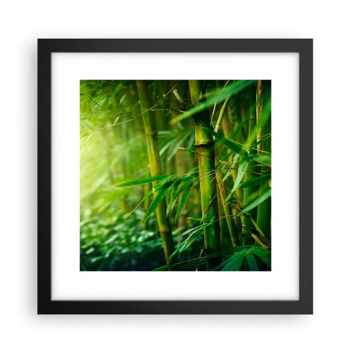 Affiche dans un cadre noir - Poster - Apprenez à connaître le vert lui-même - 30x30 cm