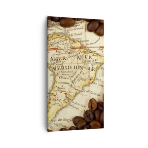 Impression sur toile - Image sur toile - D'où vient le meilleur café ? - 55x100 cm