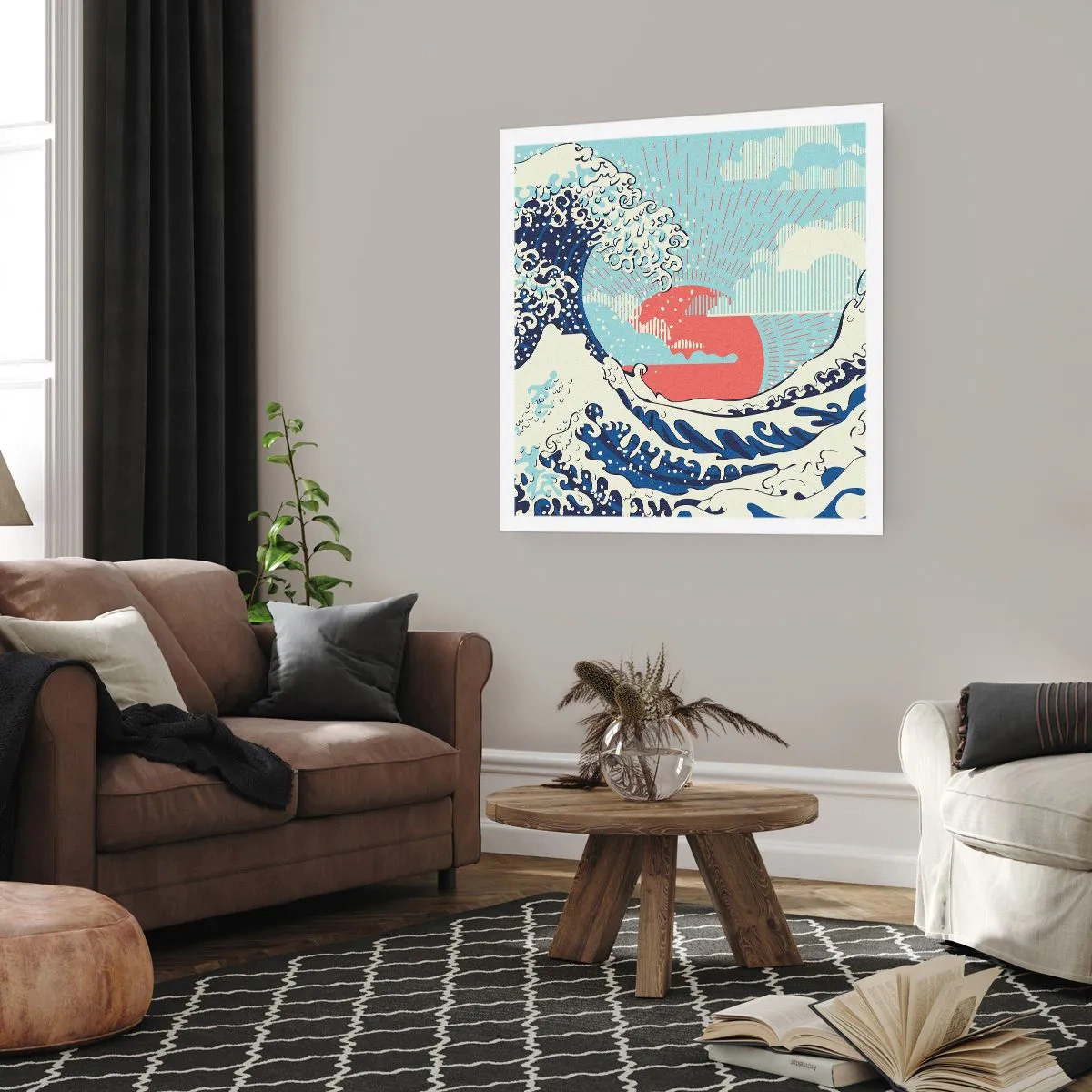 Affiche - Poster - D'une inspiration japonnaise - 50x50 cm