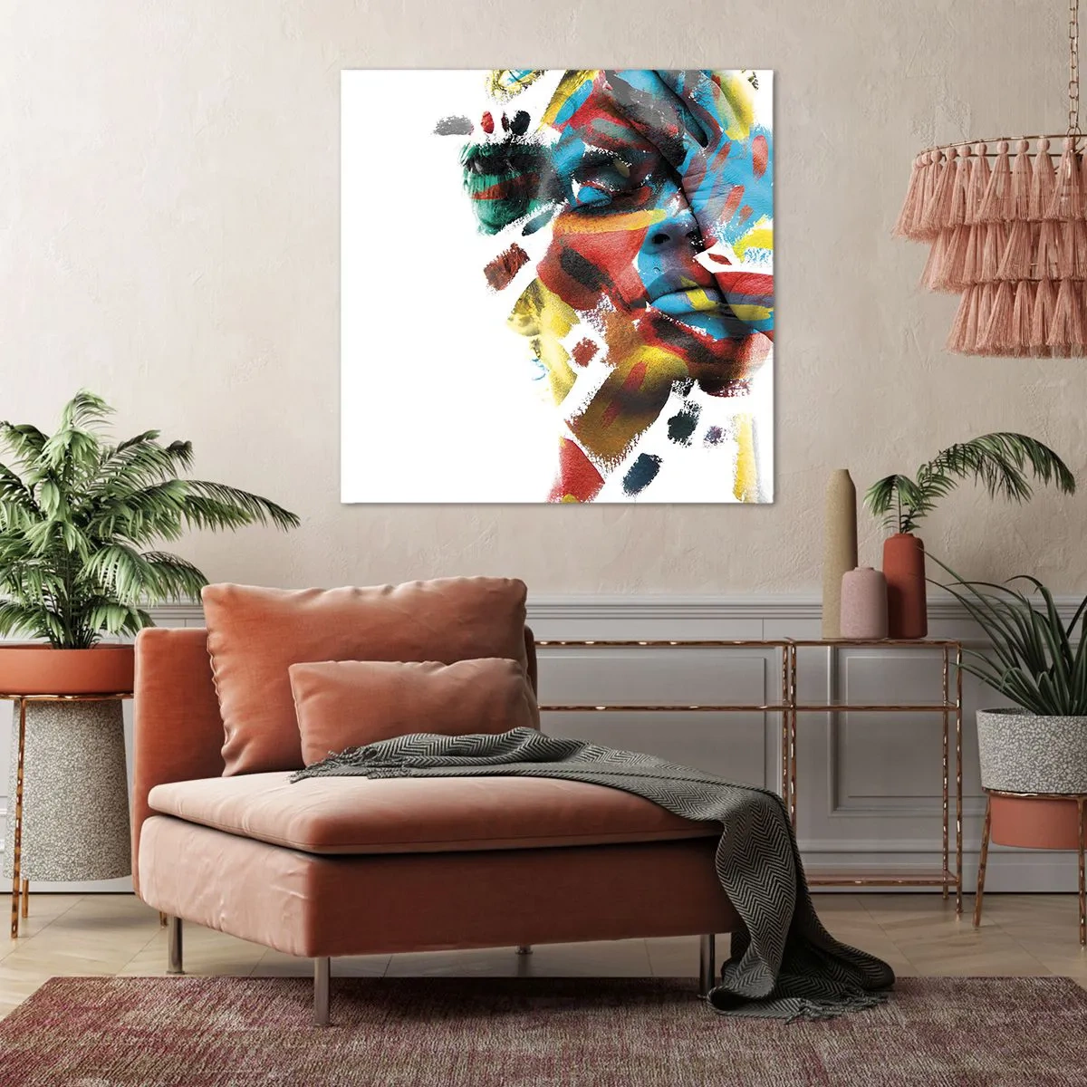 Impression sur toile - Image sur toile - Personnalité colorée - 60x60 cm