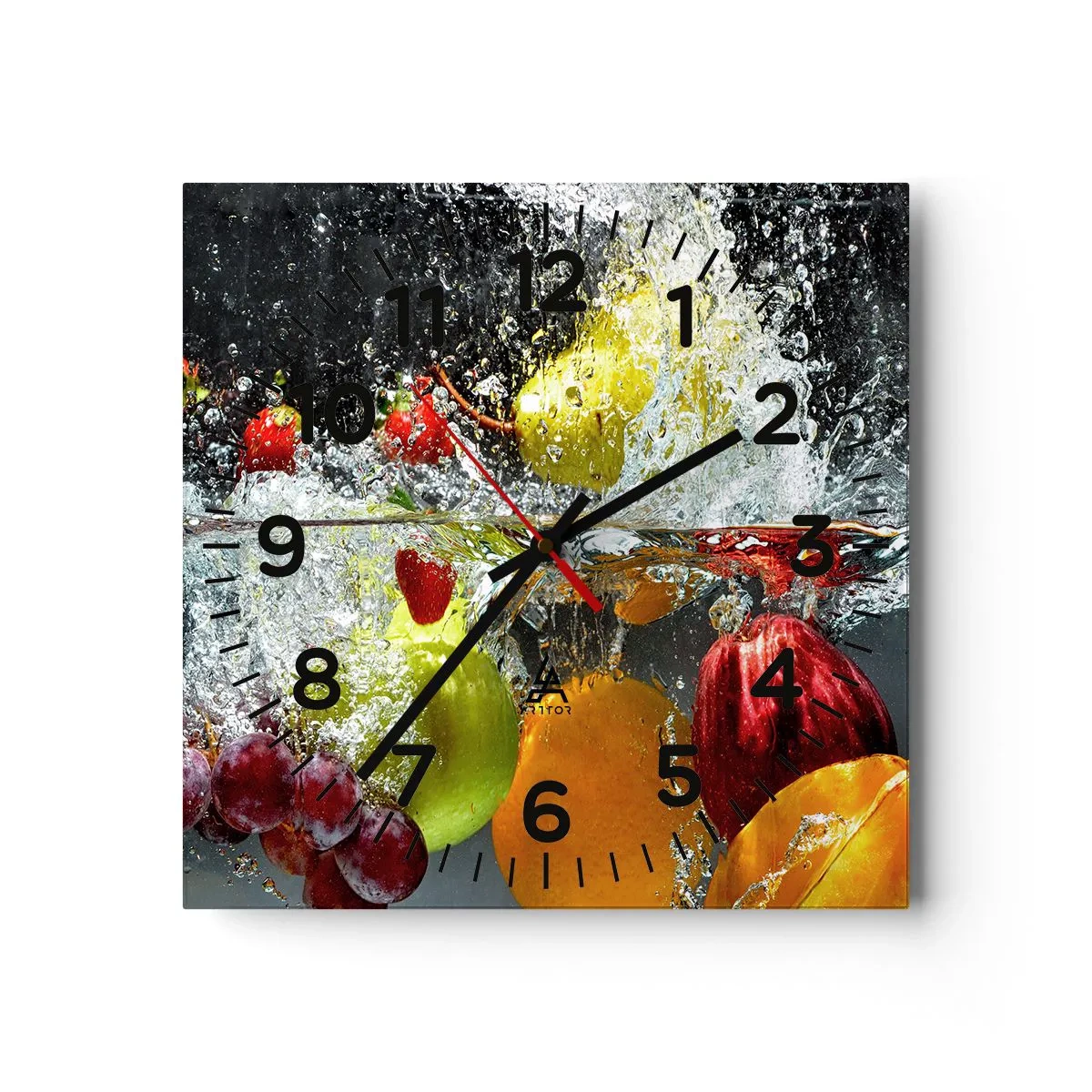 Horloge murale - Pendule murale - Rafraîchissement fruité - 40x40 cm