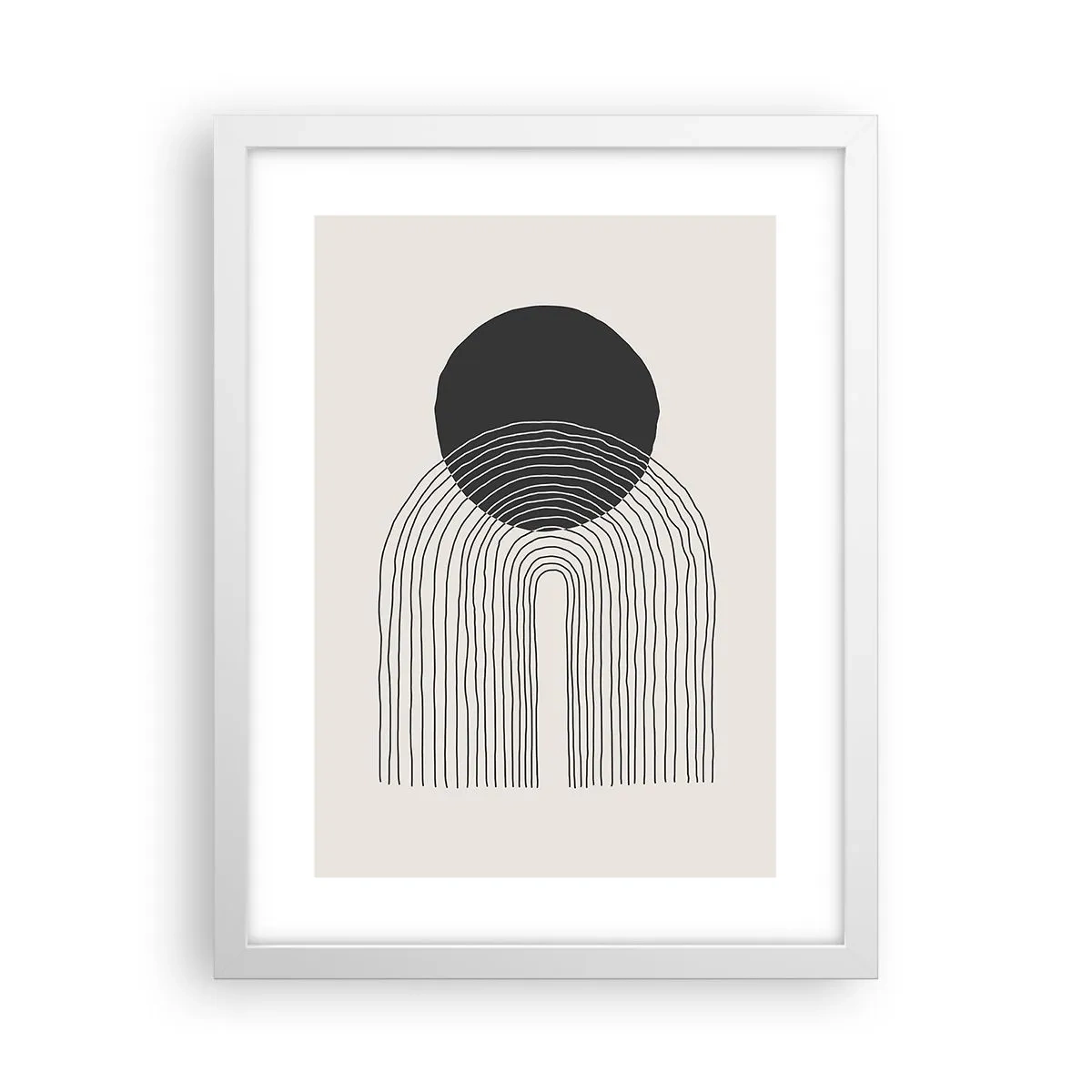 Affiche dans un cadre blanc - Poster - Tremblement et confiance - 30x40 cm