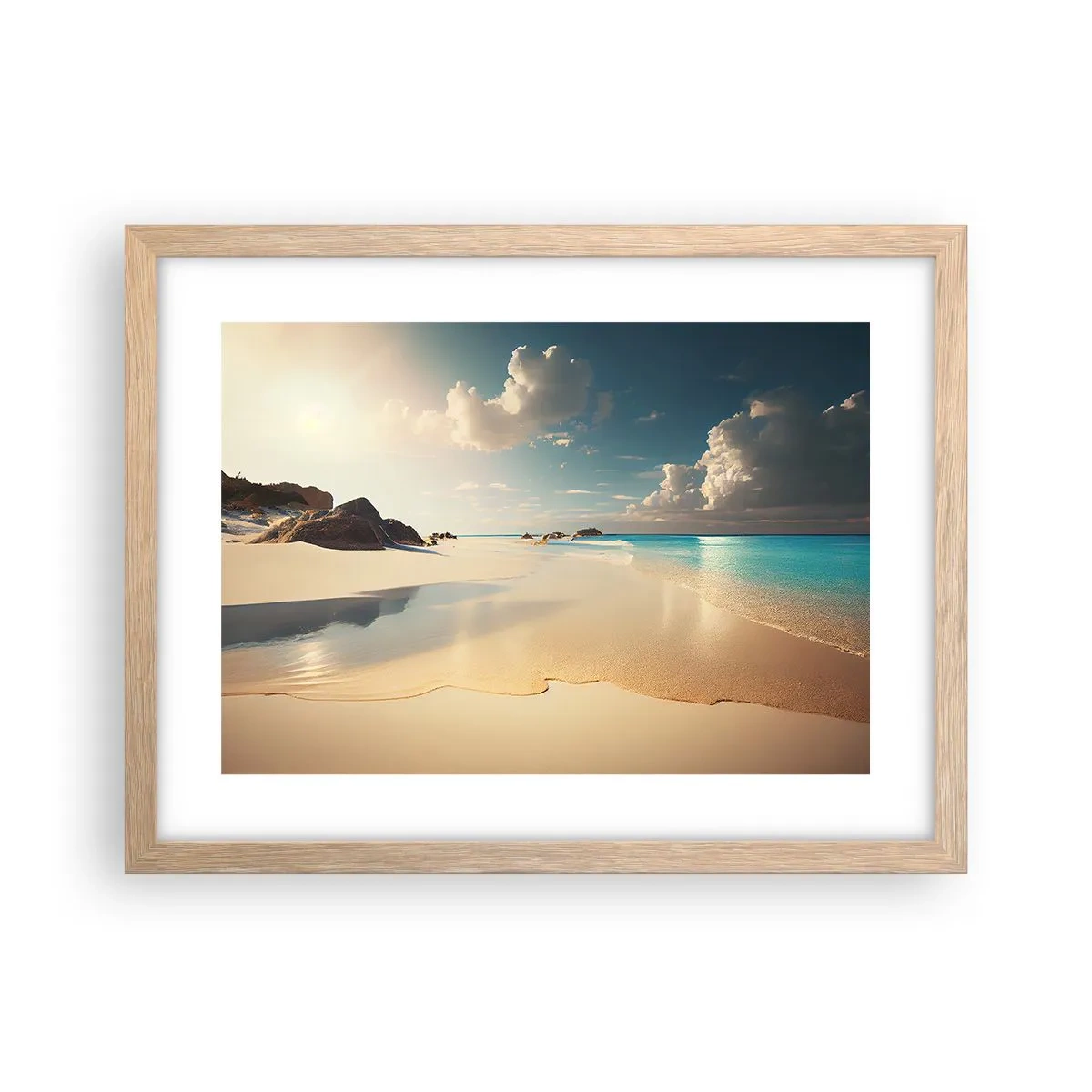 Affiche dans un chêne clair - Poster - Une journée de rêve - 40x30 cm