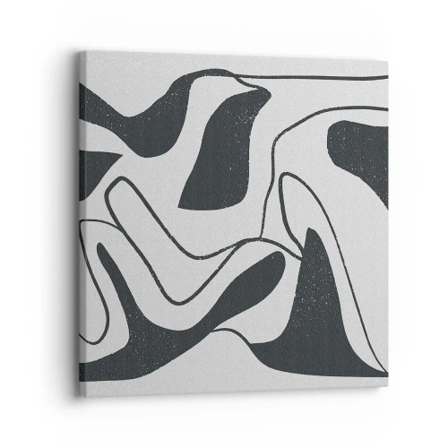 Impression sur toile - Image sur toile - Amusement de labyrinthe abstrait - 30x30 cm