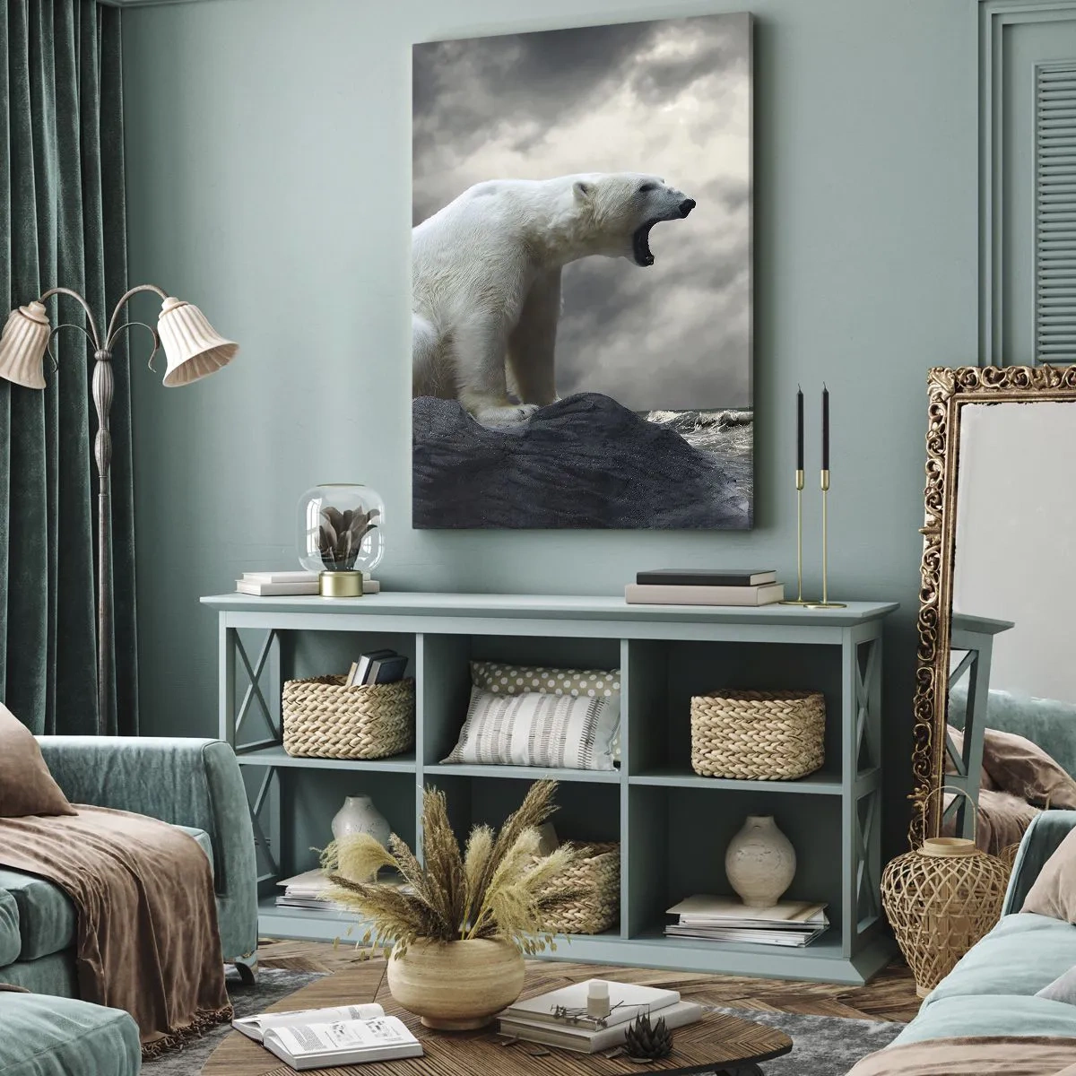 Impression sur toile - Image sur toile - Roi solitaire de l'Arctique - 55x100 cm