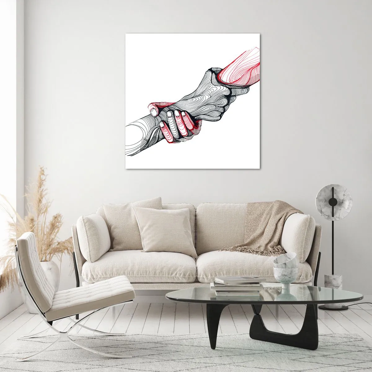 Impression sur verre - Image sur verre - Vous êtes entre de bonnes mains - 70x70 cm