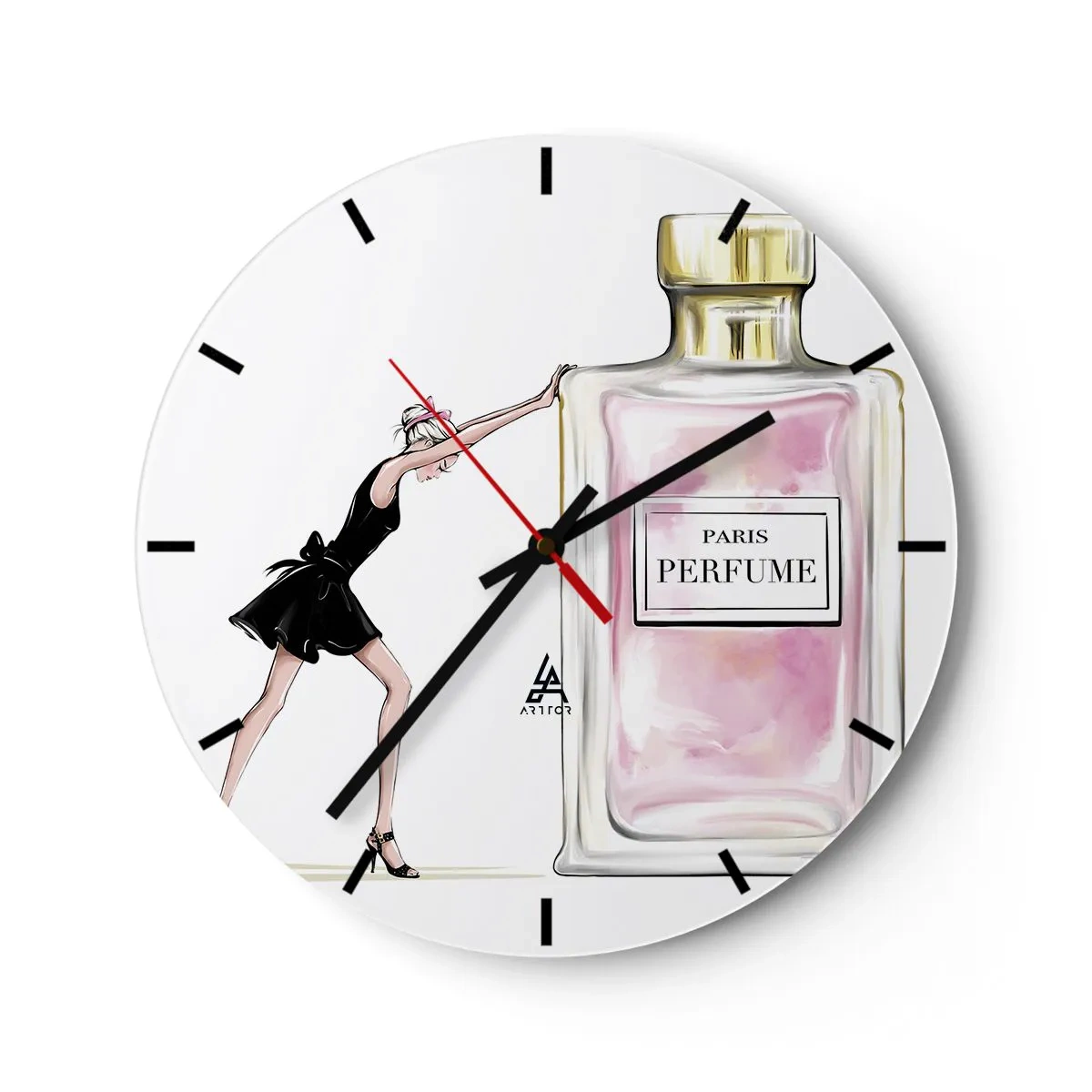 Horloge murale - Pendule murale - L'essence des femmes - 40x40 cm