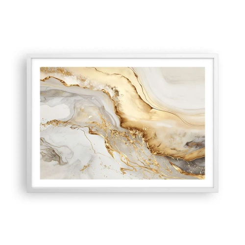 Affiche dans un cadre blanc - Poster - Abstraction : beauté et bonté - 70x50 cm