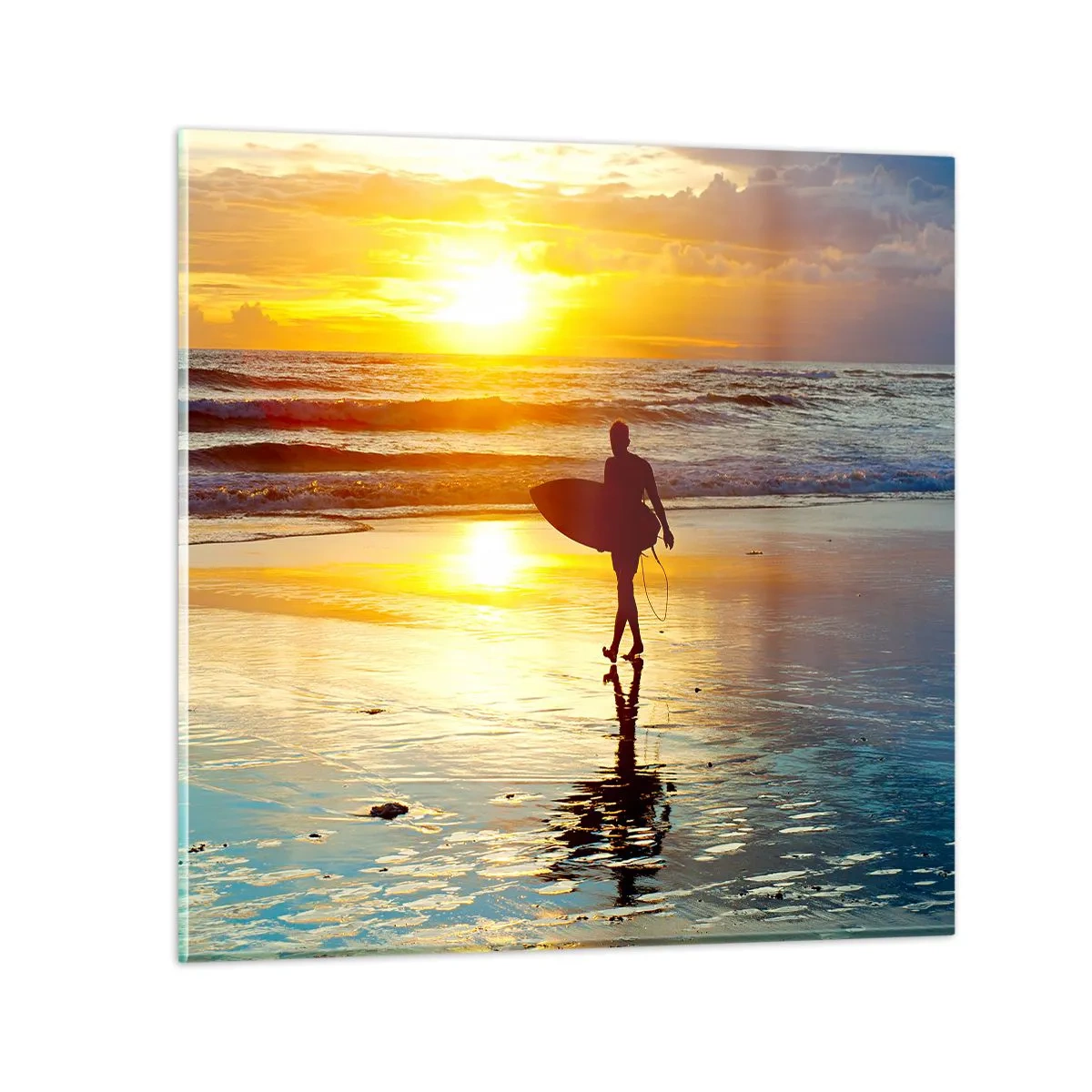 Impression sur verre - Image sur verre - Le retour du guerrier - 40x40 cm