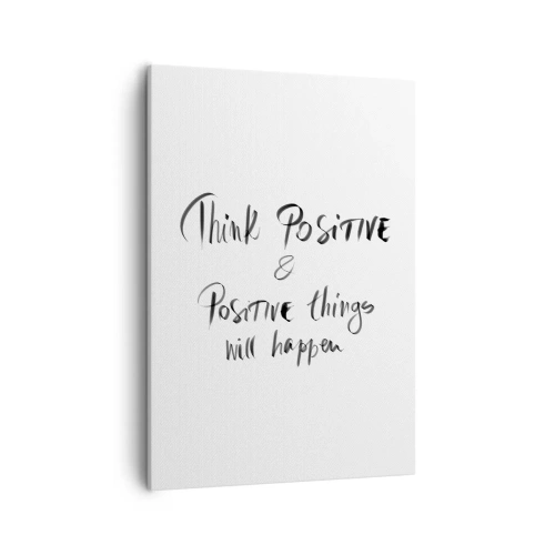 Impression sur toile - Image sur toile - Lettrage inspirant en noir sur fond blanc - 50x70cm - Comment vivre? - Décoration murale moderne pour le salon et la chambre ARTTOR