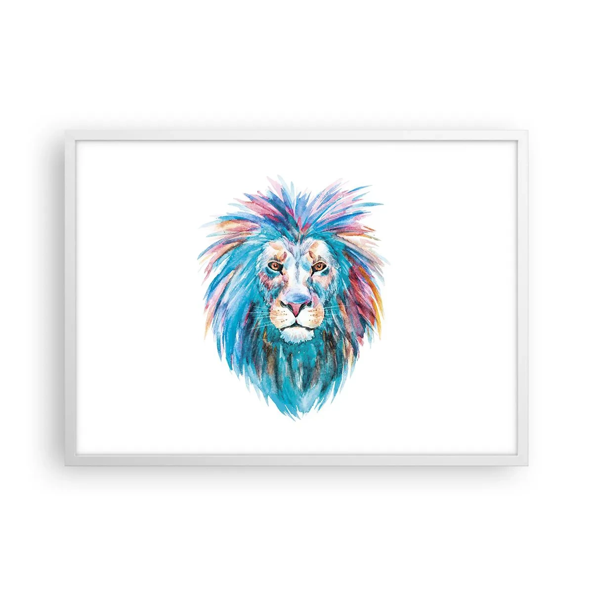 Affiche dans un cadre blanc - Poster - Aura électrique - 70x50 cm