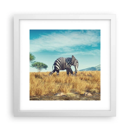 Affiche dans un cadre blanc - Poster - Le gris n'est déjà plus à la mode - 30x30 cm