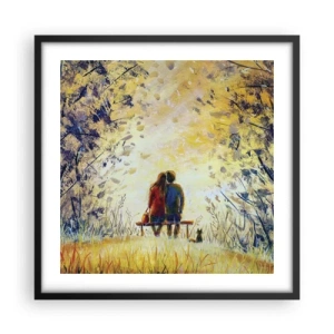 Affiche dans un cadre noir - Poster - Moment magique - 50x50 cm