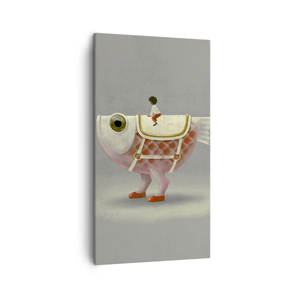 Impression sur toile - Image sur toile - Le cavalier poisson - 45x80 cm