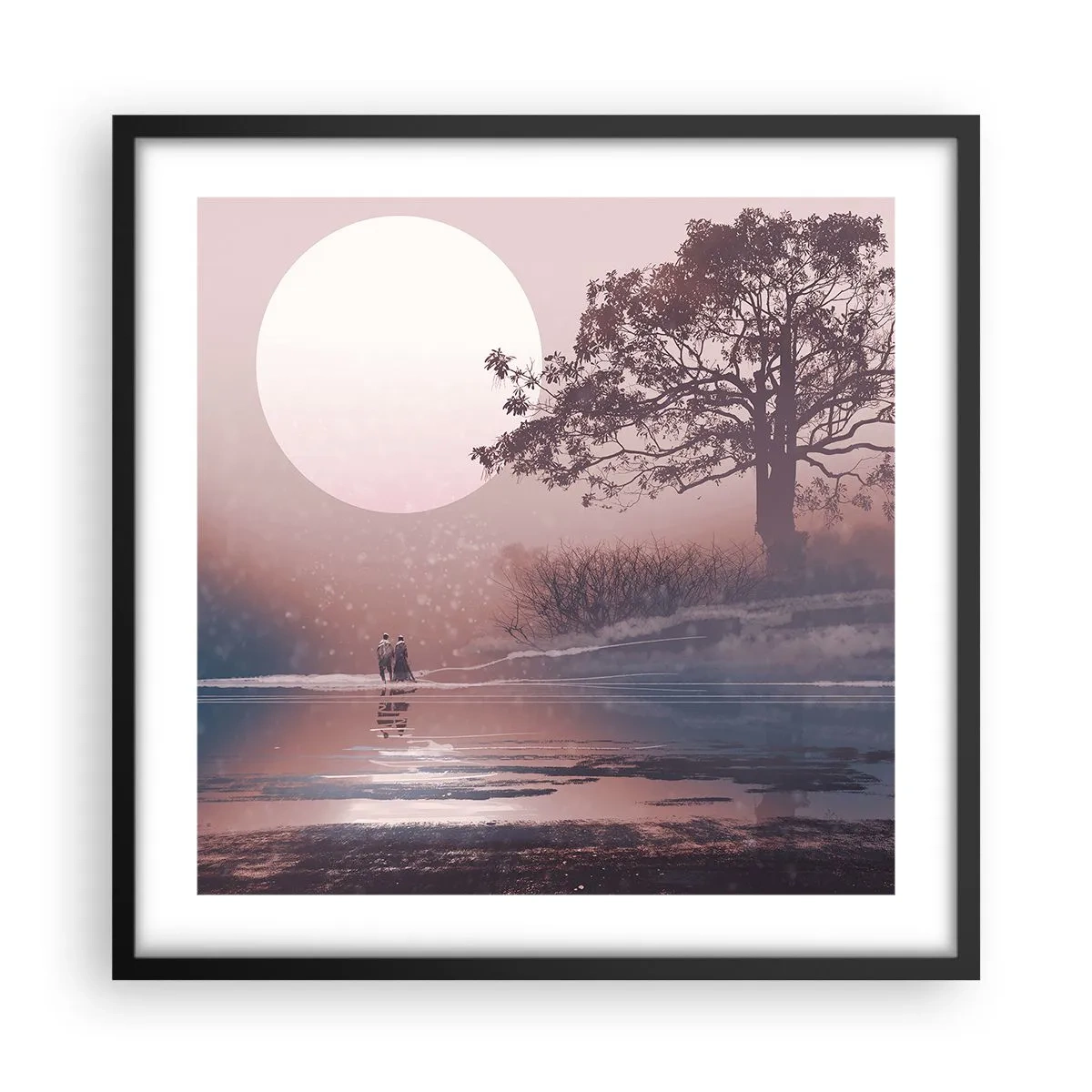 Affiche dans un cadre noir - Poster - Merveilles de la nuit - 50x50 cm