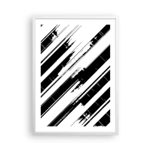 Affiche dans un cadre blanc - Poster - Une composition intense et dynamique - 50x70 cm