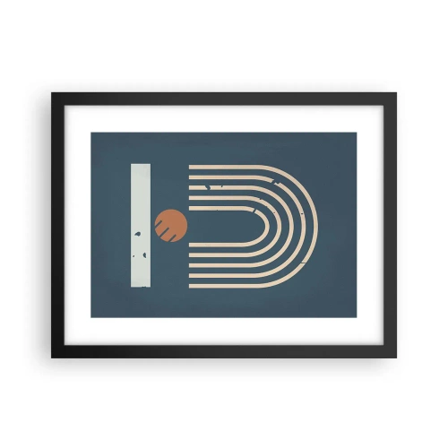 Affiche dans un cadre noir - Poster - Géométrie sur la grenade - 40x30 cm