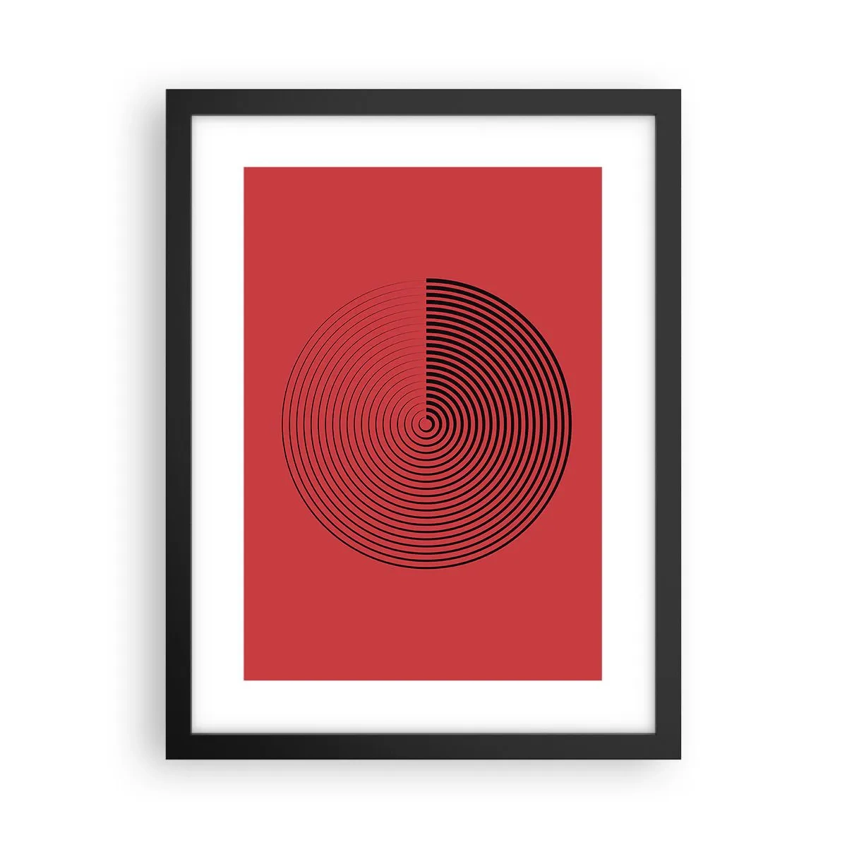 Affiche dans un cadre noir - Poster - Mouvement circulaire - 30x40 cm