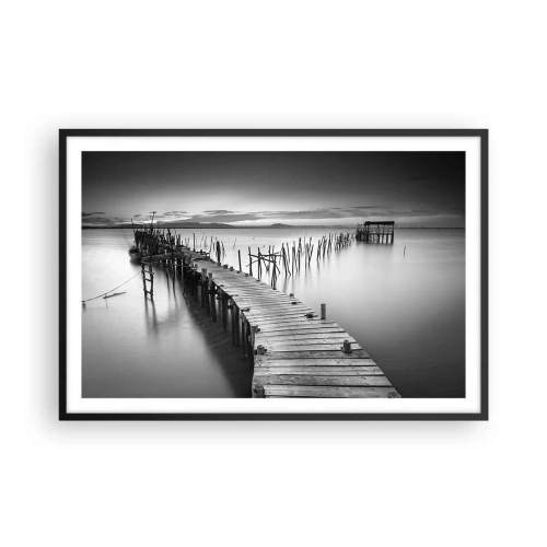 Affiche dans un cadre noir - Poster - La paix d'un rivage oublié - 91x61 cm