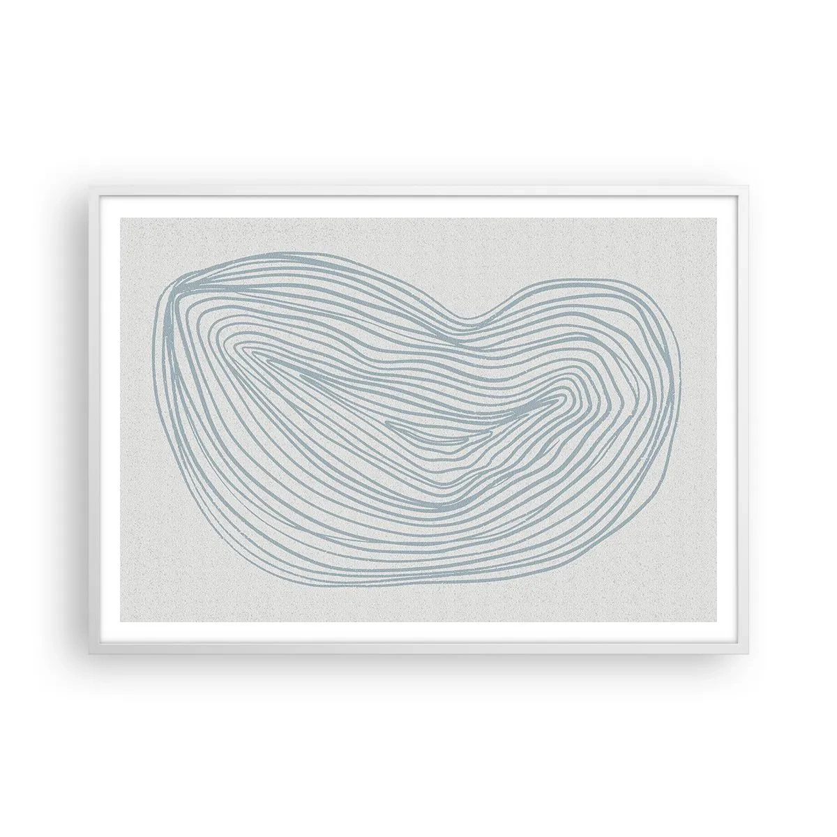 Affiche dans un cadre blanc - Poster - Une goutte de sourire - 100x70 cm