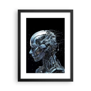 Affiche dans un cadre noir - Poster - La technologie est une femme - 30x40 cm