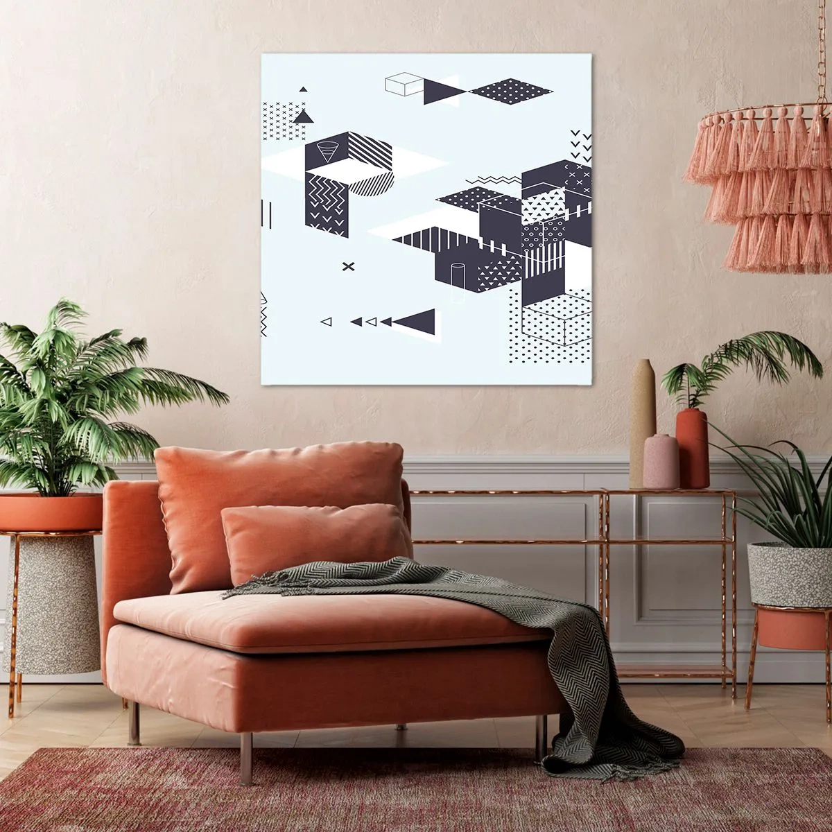 Impression sur toile - Image sur toile - Dans l'âme d'un mathématicien - 60x60 cm