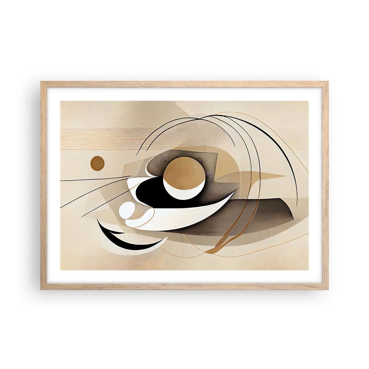 Affiche dans un chêne clair - Poster - Composition : l'essence des choses - 70x50 cm