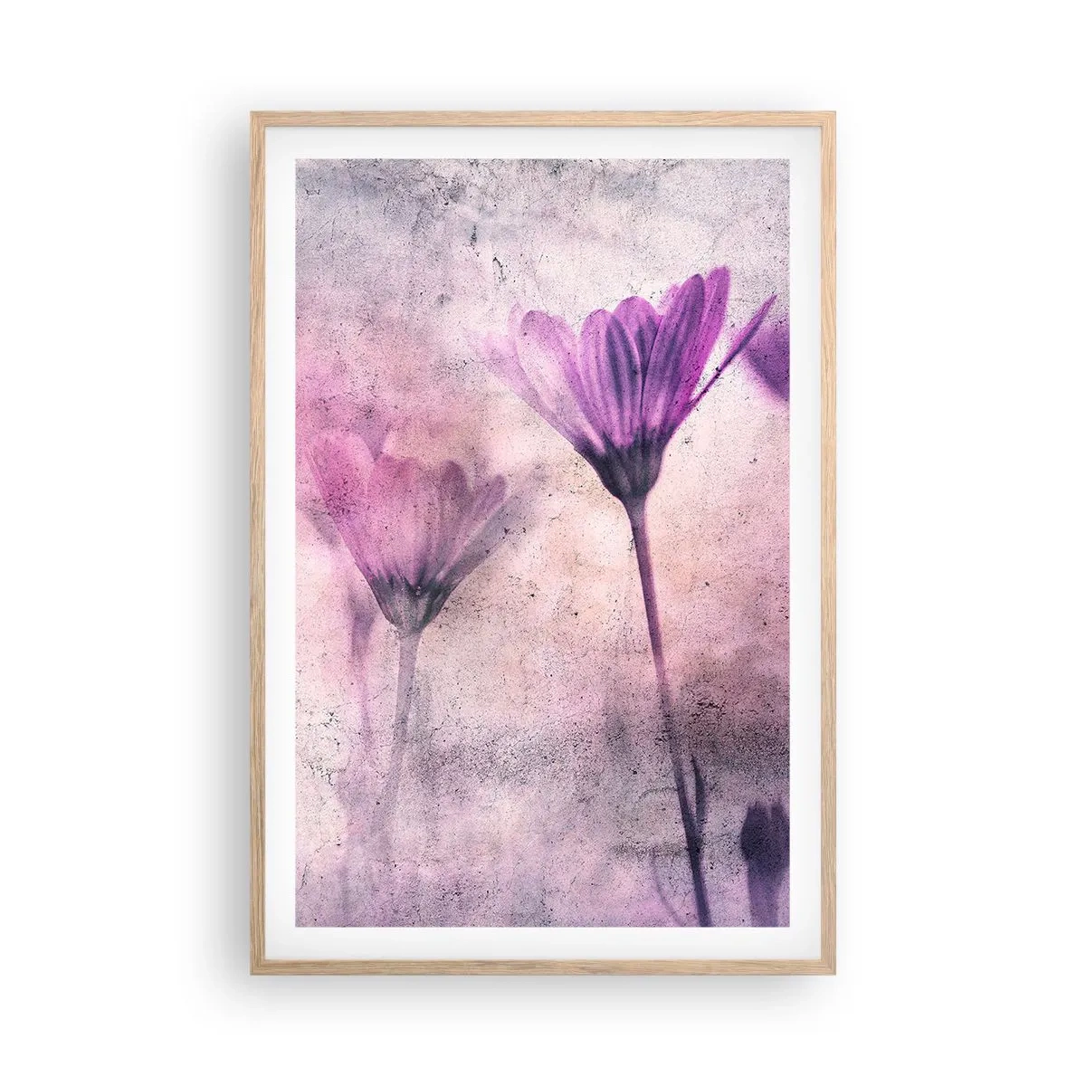 Affiche dans un chêne clair - Poster - Rêve de fleurs - 61x91 cm