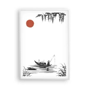 Affiche dans un cadre blanc - Poster - Après-midi asiatique - 70x100 cm