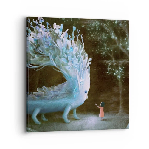 Impression sur toile - Image sur toile - Une rencontre fantastique - 30x30 cm