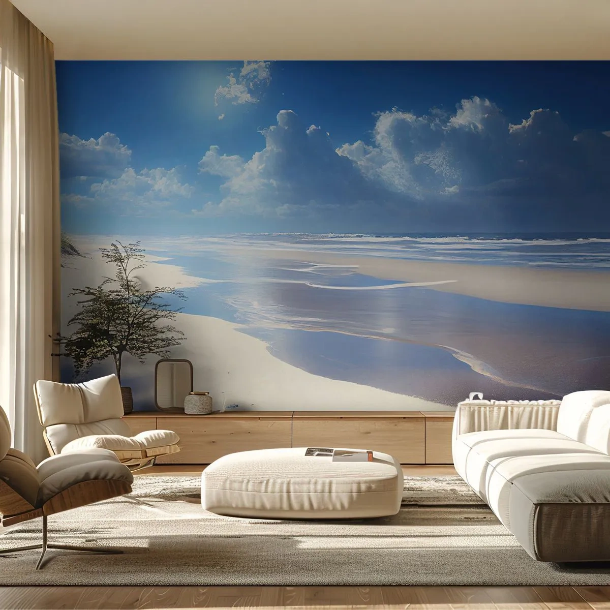 Papier Peint Photo Standard Eco - Des vacances paradisiaques - Plage, Océan, Vacances - 350x256 cm