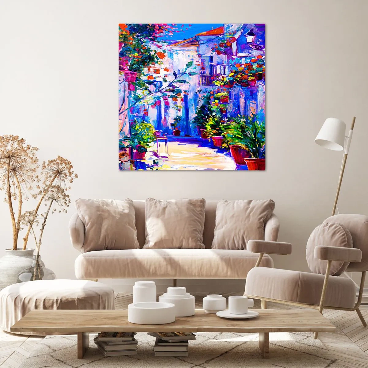 Impression sur toile - Image sur toile - Impression - une rue italienne - 40x40 cm