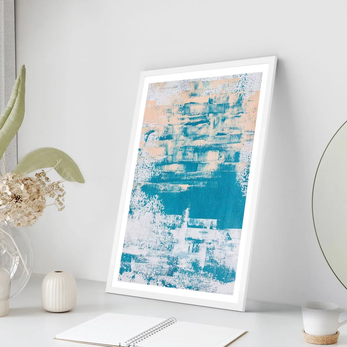 Affiche dans un cadre blanc - Poster - À travers un iceberg - 30x40 cm