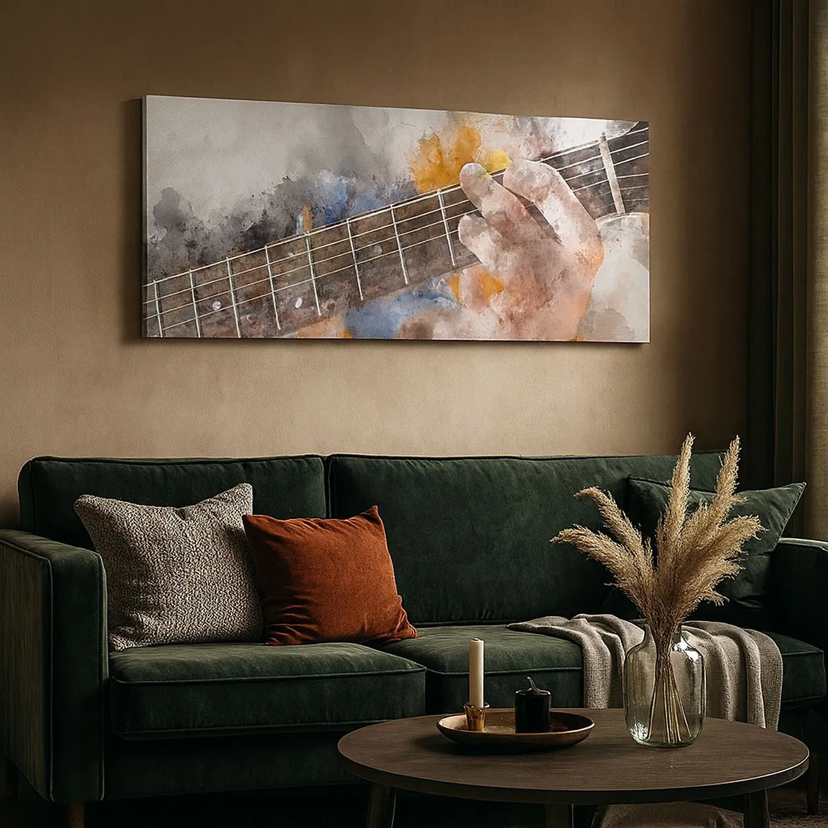 Impression sur toile - Image sur toile - La poésie entre les cordes - 100x40 cm