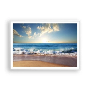 Affiche dans un cadre blanc - Poster - Mouvement et immobilité à la fois - 100x70 cm