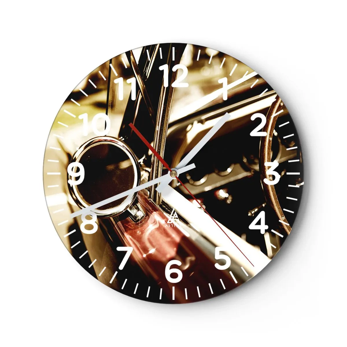 Horloge murale - Pendule murale - Auto avec une âme - 40x40 cm