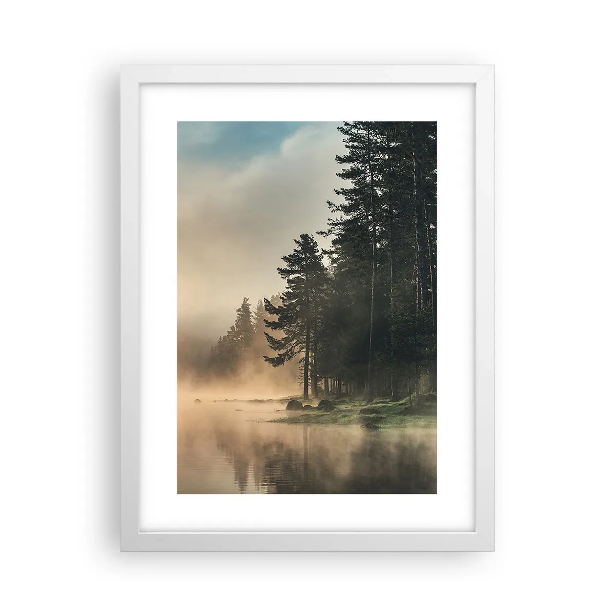 Affiche dans un cadre blanc - Poster - Naissance du jour - 30x40 cm