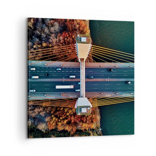 Impression sur toile - Image sur toile - Au dessus de l'eau et de la forêt - 60x60 cm